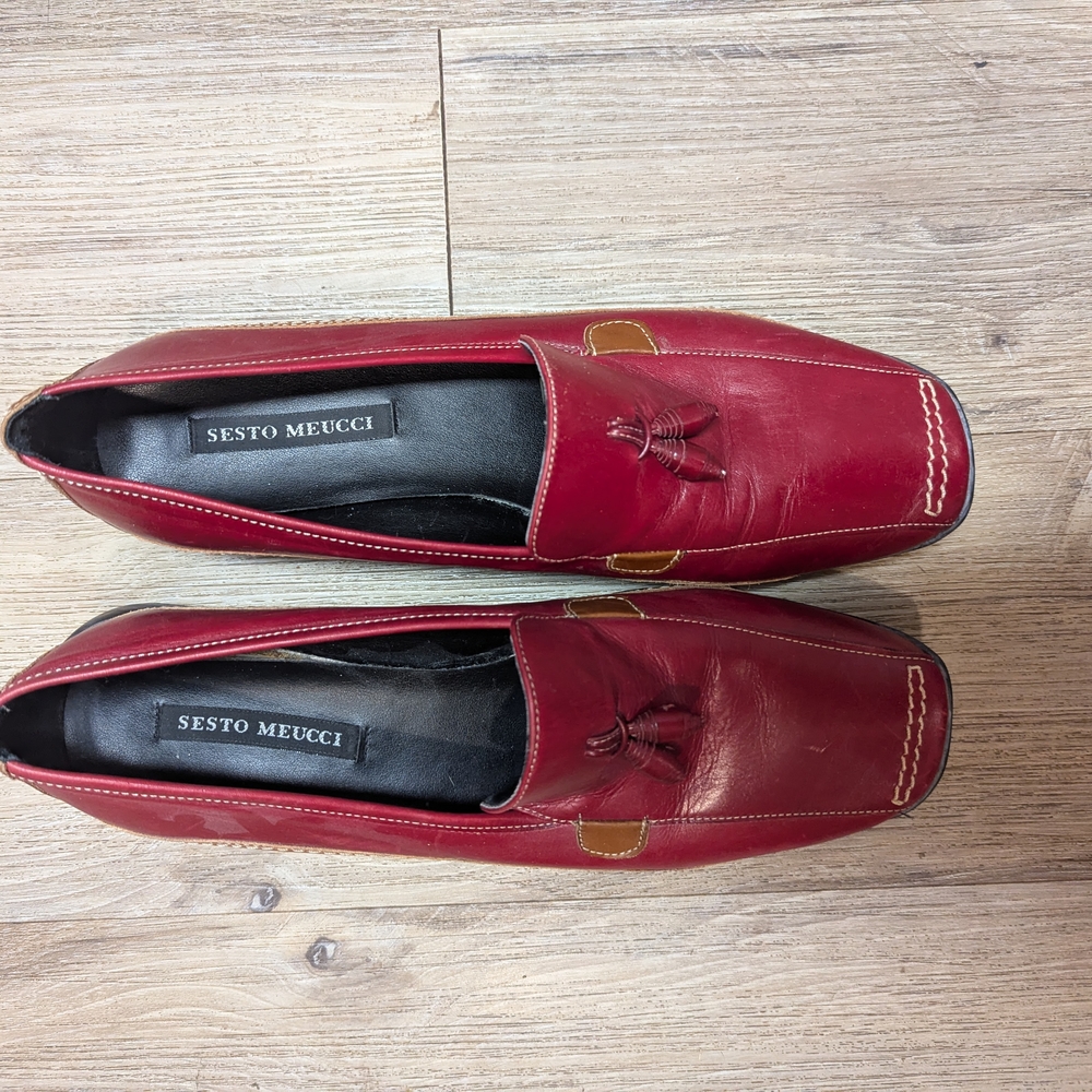 Sesto Meucci Women's Burgundy Loafers